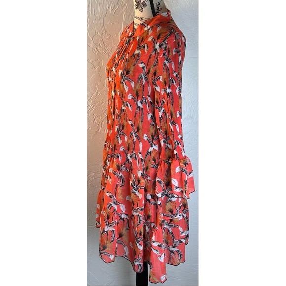 Lindi Women’s Vintage Boho Floral Long Sleeve Tunic Blouse Dress, size Large - Picture 6 of 9